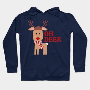 Oh Deer - Cheery RudoReindeer Festive Tee Hoodie